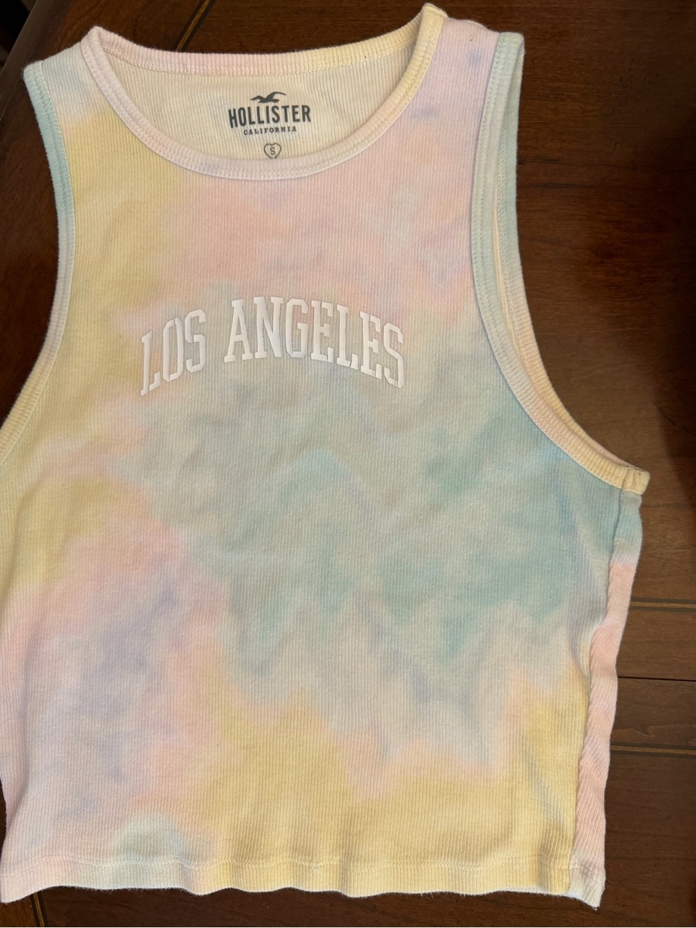 Hollister Pastel Tie-Dye Ribbed Tank Top